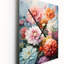 Horloge murale florale surdimensionnée et colorée Zinnias-1468716833