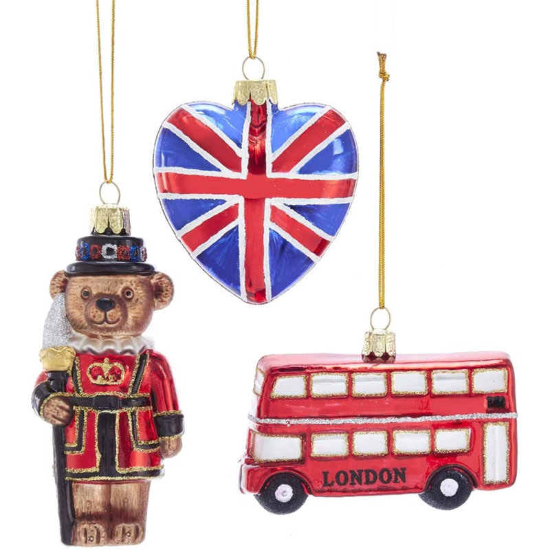 9.1'' Glass Animals Holiday Shaped Ornament