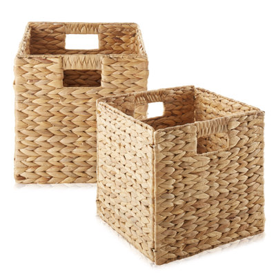 Casafield Water Hyacinth Storage Basket Cube Sets