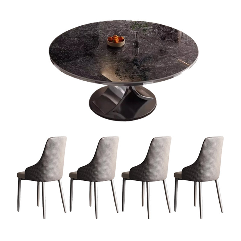 Table de salle à manger et chaise Deluxe Sense Home, Noir, noir, noir, noir, H 29,5 po x L 53,1 po x l 53,1 po