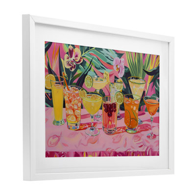 «Tropical Cocktail Party», reproduction sous verre encadrée, design par LSR Design Studio