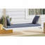 Balancelle de patio en bois, banc de balancelle suspendu avec coussin et coussins, cordes en chanvre de 10,8 pi pour le jardin, la cour, la pelouse, blanc-2048601567-2048601570