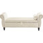 Rangement rectangulaire en velours beige avec coussin - Tissu luxueux, structure robuste, rehausse l'ambiance de la maison et rehausse le style du revêtement du dessus du banc rembourré, fabrication durable-537264882