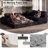 108" L-shaped Modular Sectional Sectional Sofa, Corduroy Sleeper Couch Bed, Compression Foam Sectional with Headrest - No Assembly Required-306480443