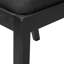 L'ensemble de table de salle à manger 6 pièces se compose d'une table de salle à manger, d'un banc avec plateau et de 4 chaises empilables en tissu de polyester noir - Noir brossé-1820842499-1820842501