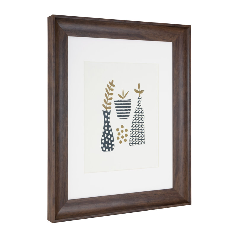 Alonso Walnut Beveled Picture Frame with Mat