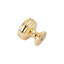 Utopia Alley Athen Cabinet Ring Pull Knob - Decorative Cabinet Drop Pull Knobs For Cabinets And Drawers - Vintage Cabinet Hardware With Hand Finished Polished Gold - Metal Drawer Pull Knobs 1.19" (Set Of 10)