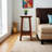 Retro Artificial Rock Slab Side Table,Stylish End Table With Storage Shelf