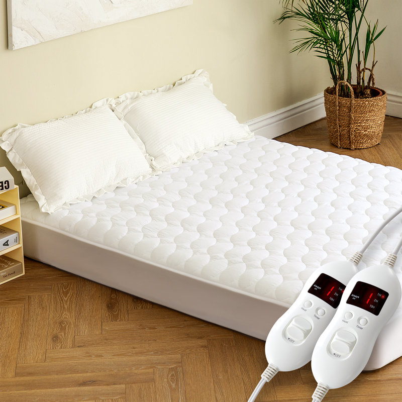 Protège-matelas chauffant Aladino, Très grand, Blanc