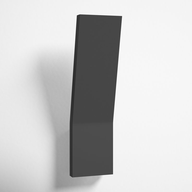 Ogden Single Light Dimmable LED Armed Sconce, Black, 11" H x 3" W x 2.75" D