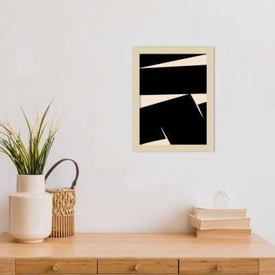 Black Plain Abstract Print by Little Dean