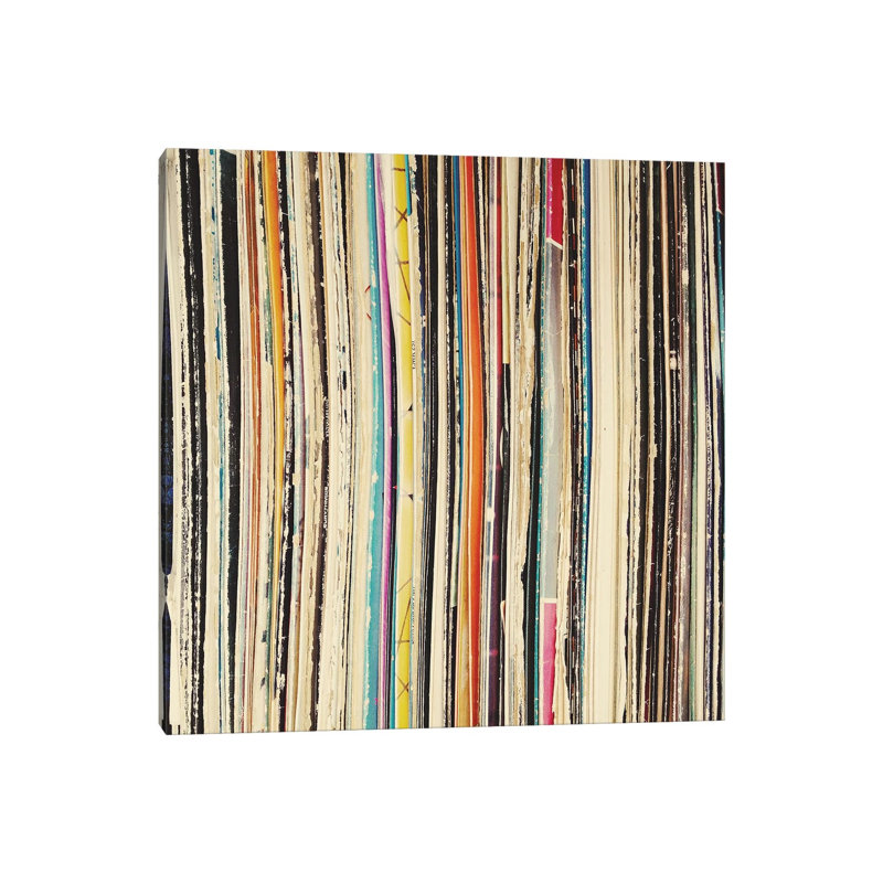Record Collection by Cassia Beck - Wrapped Canvas Print, 30.48cm H x 30.48cm W