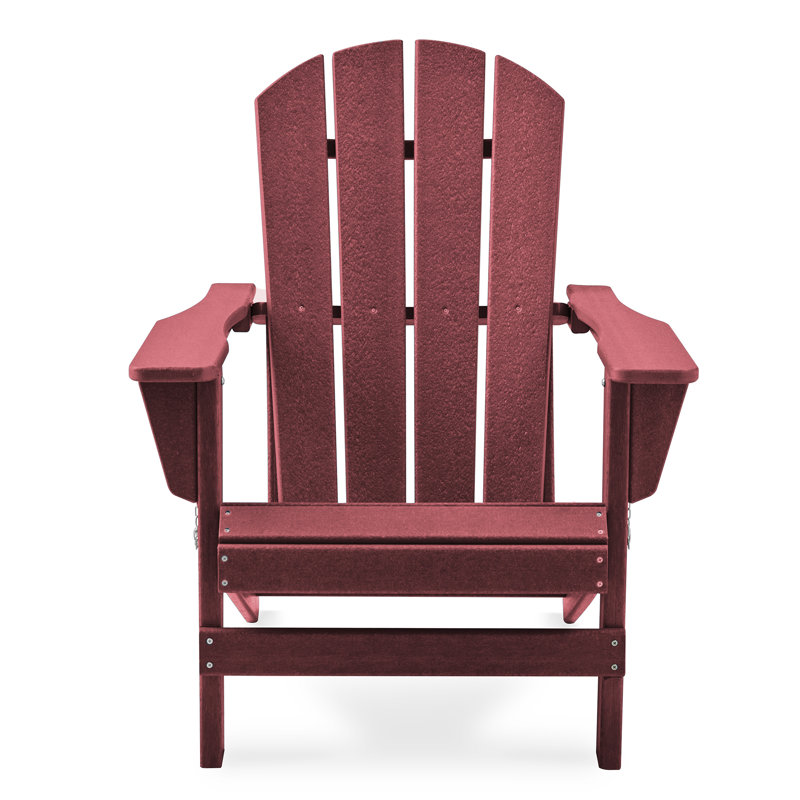 Chaise Adirondack pliante en résine, Rouge