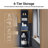 Blue Bathroom Storage Cabinet, Tall Narrow Freestanding Bathroom Cabinet with 3 Open Shelves, Adjustable Shelf & Drawer, Slim Bathroom Floor Cabinet Organizer for Small Spaces, 13.8"W x 11.8"D x 66.9"H