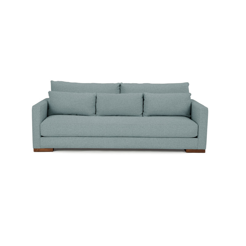Leon Sofa, Walnut, Paprika Polyester Blend