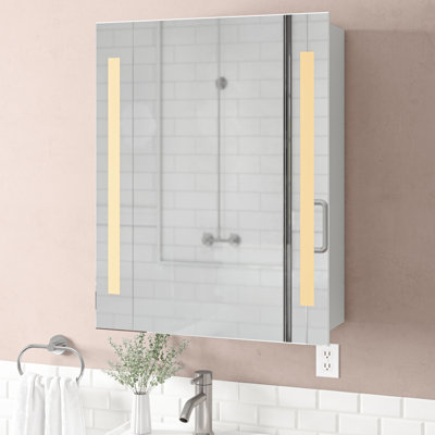 Bradd 23.5 " W Frameless Medicine Cabinet with Mirror