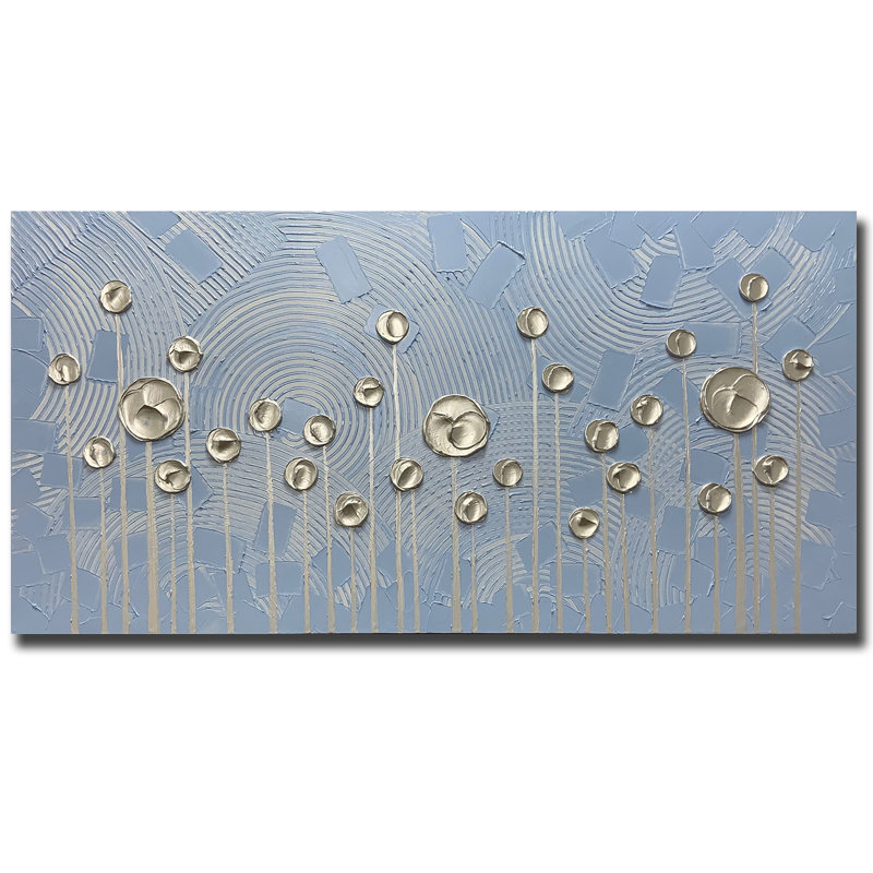 Glam Plants & Flowers Wall Decor on Canvas, 20" H x 40" W x 1.5" D