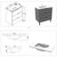 80 mm Freestanding Combined Vanity Unit with Integrated Resin Basin-119716459