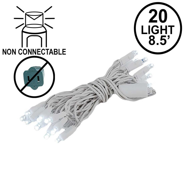 Coussins de noël d’extérieur pour fêtes d’extérieur christmas, Blanc pur, 35 lumières