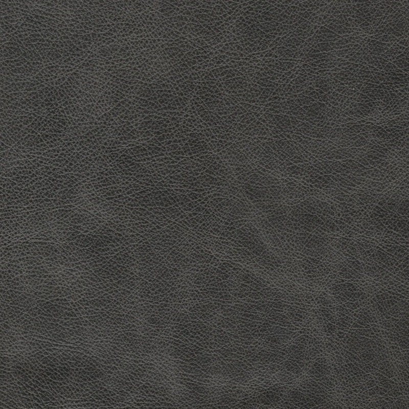 Cuir gris 3 avec garniture cloutée élégante - Structure robuste et sièges souples avec pieds en bois massif fiables
