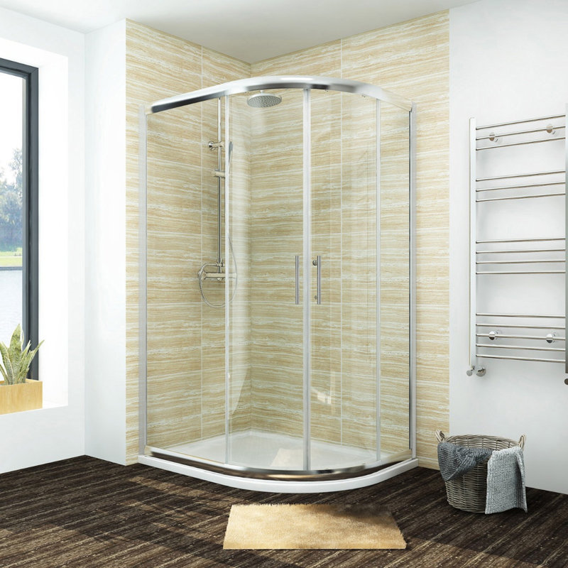 Birkdale Offset Quadrant Regular Shower Enclosure, 185cm H x 90cm W x 120cm D