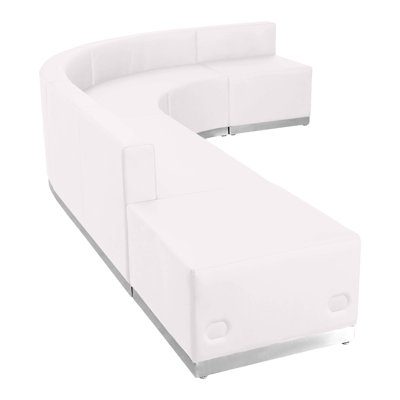 Configuration de réception modulaire 5 pièces Hercules Alon LeatherSoft avec dossier et siège tendus