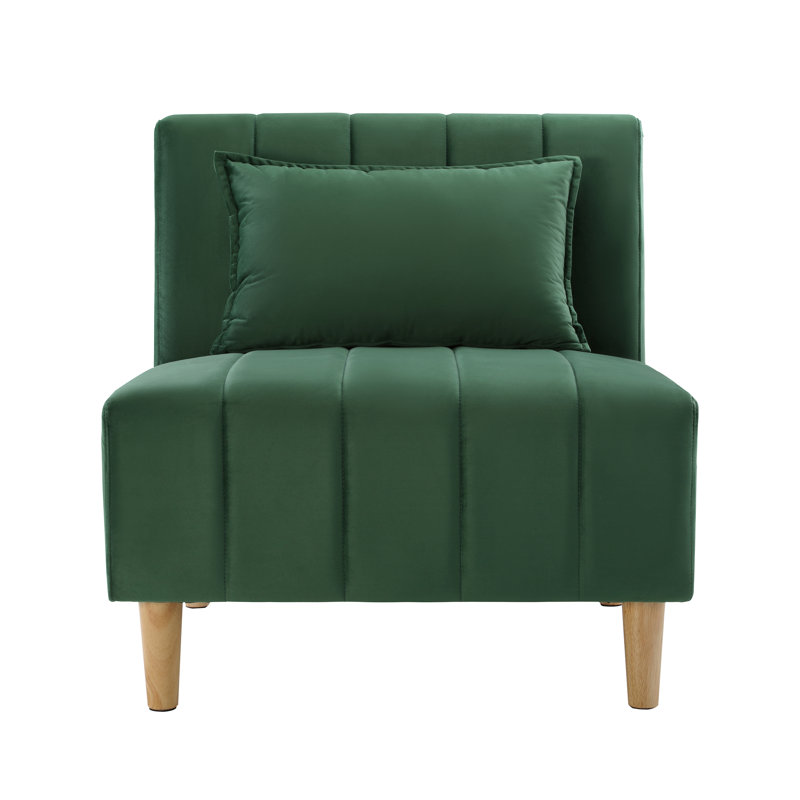 Upholstered Accent Chair, Green