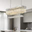 Luminaire moderne en cristal avec lustres rectangulaires, luminaire suspendu ovale encastré pour salle à manger, îlot de cuisine, paquet de 1-898478937