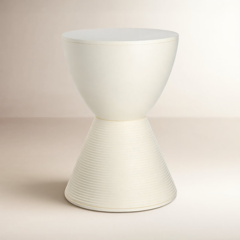 Prince Aha Accent Stool, Wax White