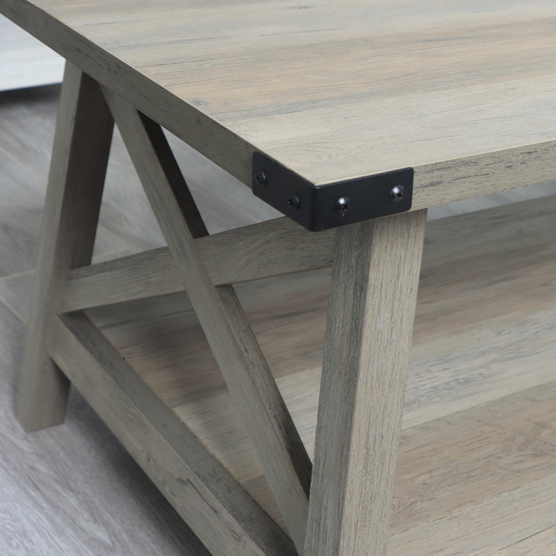 Braydi Single Coffee Table, Washed Oak