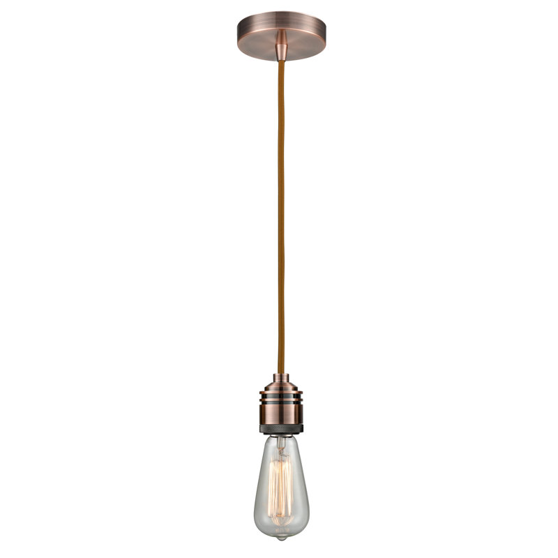 Cecil 1 - Light Single Pendant, Antique Copper/Copper