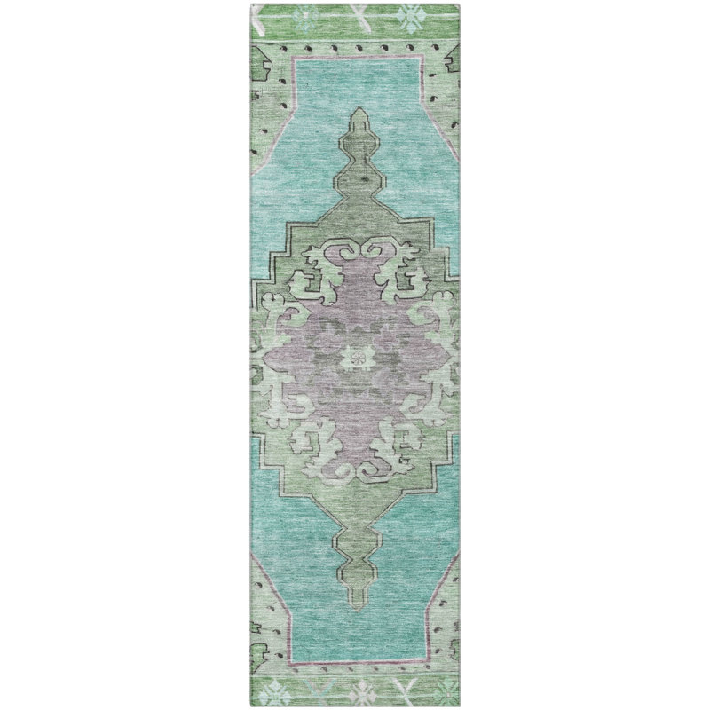Premium Machine Washable Lubbers AMF1731 Global Rug, Runner 2'3" x 7'6"