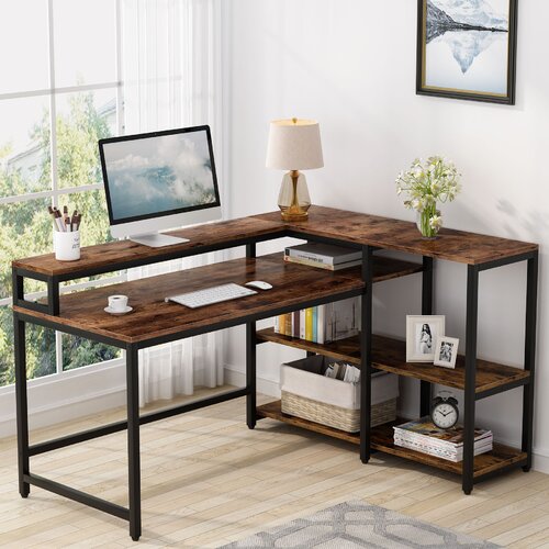 17 Stories Fahed L-Shape Computer Desk & Reviews | Wayfair