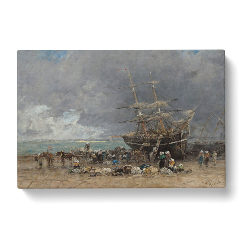 Return Of The Terre-Neuvier by Eugene Boudin - Wrapped Canvas Painting, 50cm H x 76cm W x 3cm D