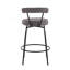 Tabouret de comptoir en acier noir et gris anthracite Rhonda par Lumisource - ensemble de 2
