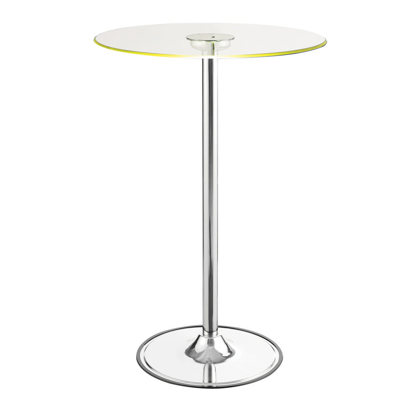 Abelia Round Glass Top Metal Base Dining Table