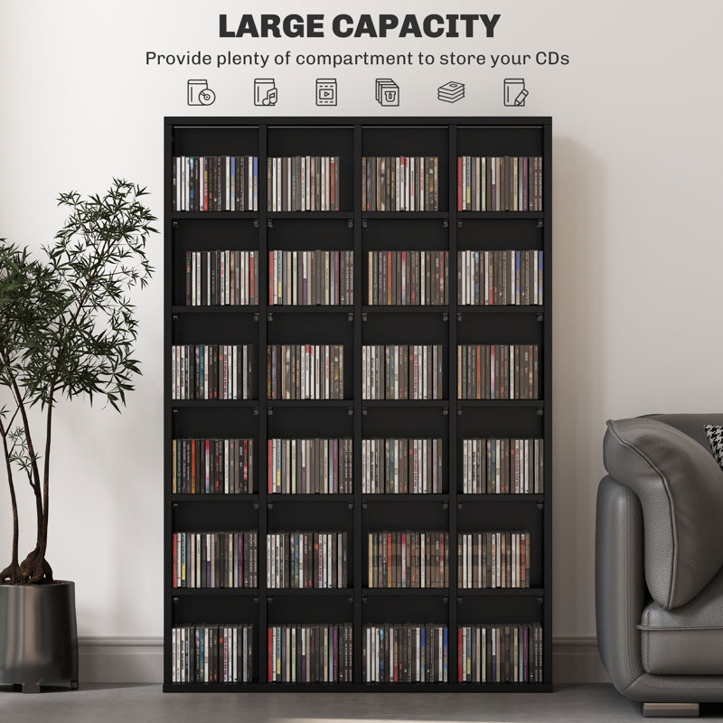 130.5 cm H x 89 cm W Bookcase, Black