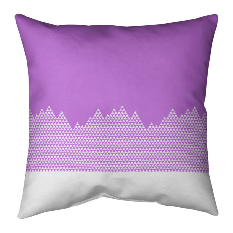 Katelyn Elizabeth Solid Colour Leather/Suede Reversible Throw Pillow, 18" H x 18" W, No Fill, Violet/Grey