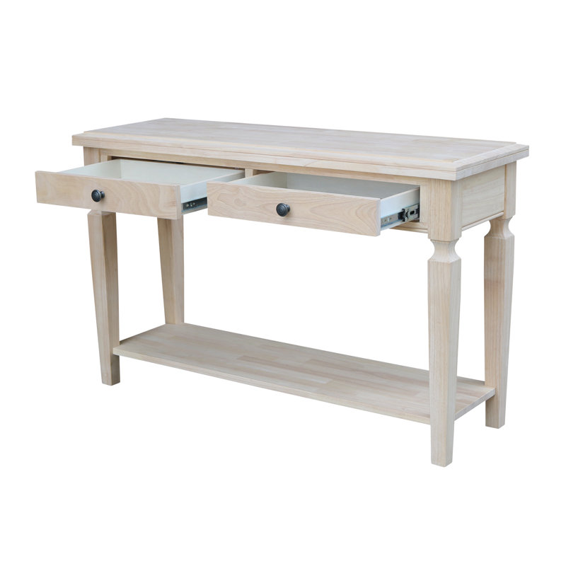 Briseno 48'' Solid Wood Console Table, Unfinished