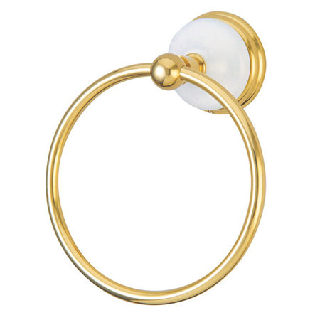 Victorian Hot Springs Towel Ring, Polished Brass