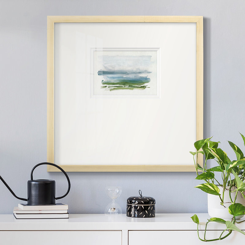 Elowen " Coastline Splash III ", 21" H x 21" W x 1.25" D, Natural
