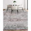 Tapis oriental rectangulaire en viscose noué à la main rouge / argent-86609101