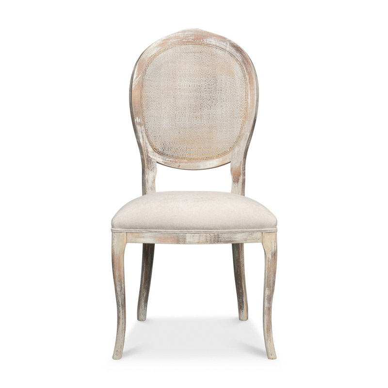 Chaise d'appoint en tissu en chêne gris / taupe