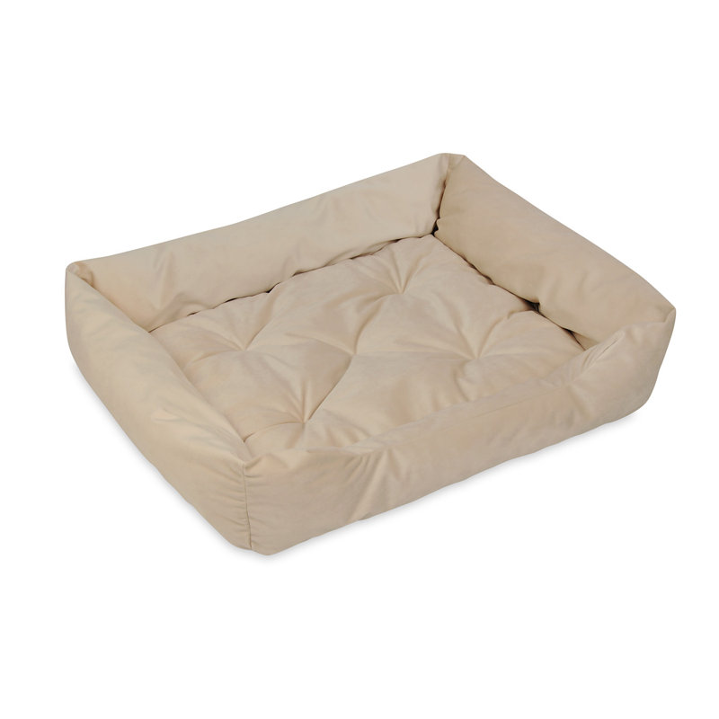 Terrill Velour Pet Bed, Beige