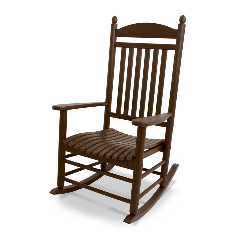 Chaise berçante à bascule POLYWOOD Jefferson, Acajou