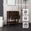 Meuble-lavabo autoportant de 24 po avec lavabo, tiroir à fermeture en douceur, comptoir et dosseret en marbre de culture blanc de 2 po Carrara, contreplaqué, brun-1349720364-1349720366
