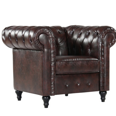 Fauteuil Chesterfield de 40,55 po Teressa