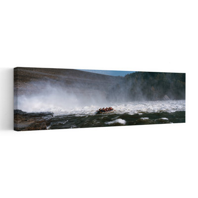 Group of people rafting in a river Gauley River West Virginia USA 1 Piece Wrapped Canvas Panoramic Wall Art