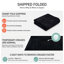 Tapis uni uni noir chiné lavable à la machine-1013412918