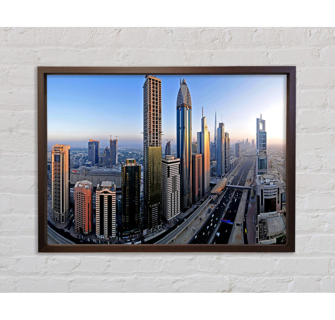 Downtown Dubai - Einzelner Bilderrahmen Kunstdrucke auf Leinwand